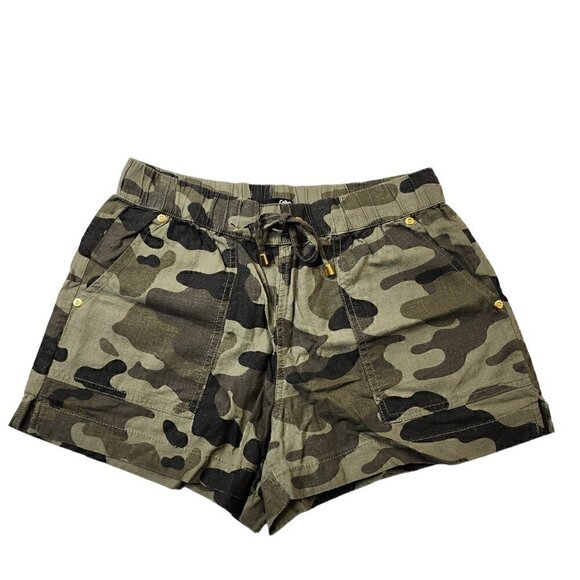 G by Guess Arabella Linen Short Camouflaged‎ Size XS - Picture 1 of 9